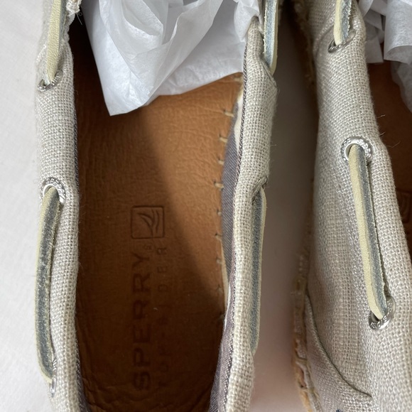 Sperry Top Sider Katama Espadrille Flats in Silver Gray Sz 6.5 - Picture 3 of 10